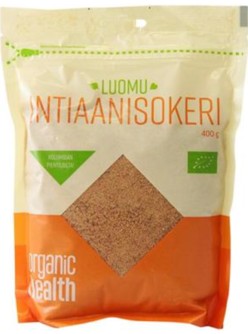 Органический индийский сахар Organic Health Luomu Intiaanisokeri 400г коричневый сахар