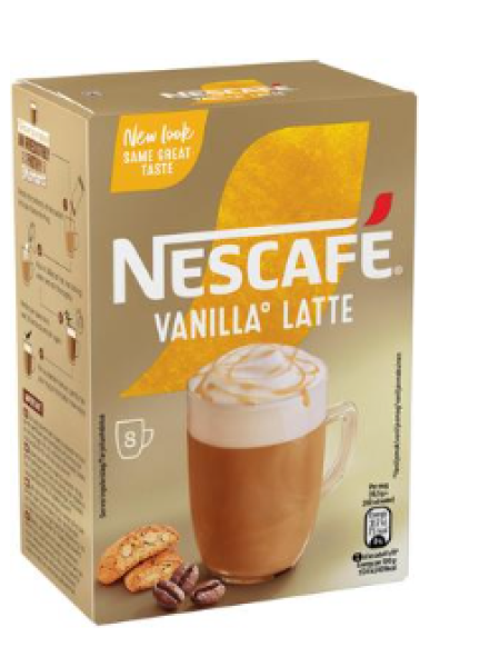 Растворимый кофе в пакетиках Nescafe Vanilla Latte 8шт/148г