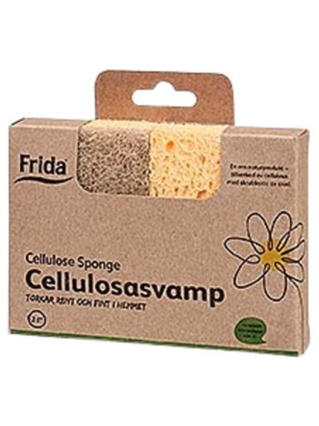 Губка для мытья посуды из целлюлозы и сизаля Frida Hankaussieni Nature line 2шт