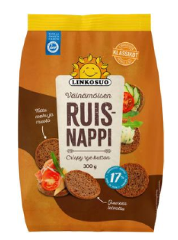 Натуральные ржаные чипсы Linkosuo Väinämöinen Ruisnappi 300 г