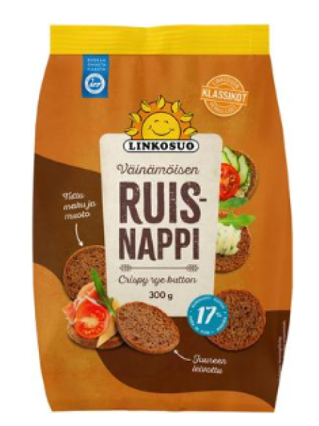 Натуральные ржаные чипсы Linkosuo Väinämöinen Ruisnappi 300 г