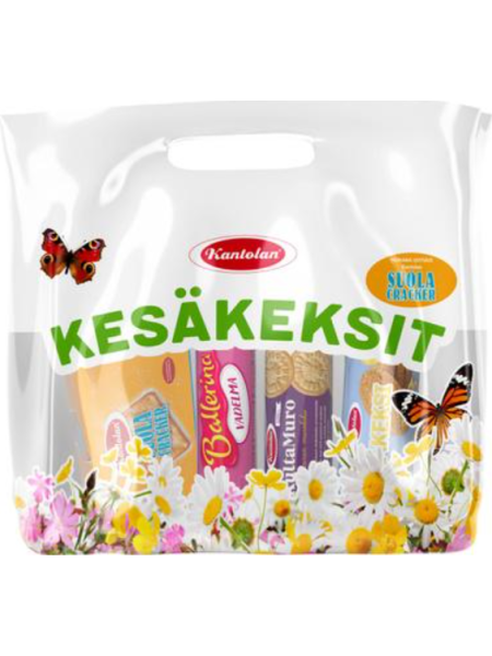 Ассорти печенья 4 вида Kantolan Kesäkeksit 4 varianttia keksilajitelma 865г