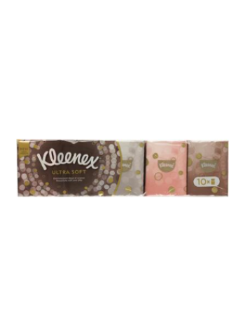 Семейная упаковка носовых платков Kleenex Ultra Soft 10х7 шт