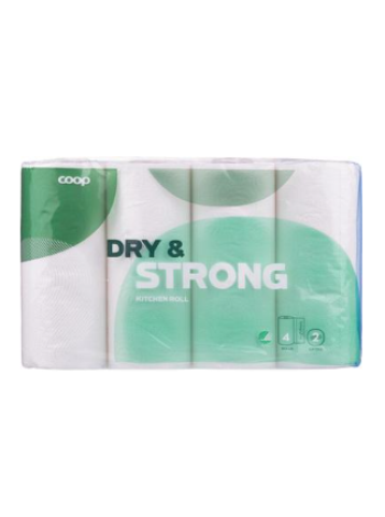Бумага кухонная Coop Dry & Strong 4шт белая