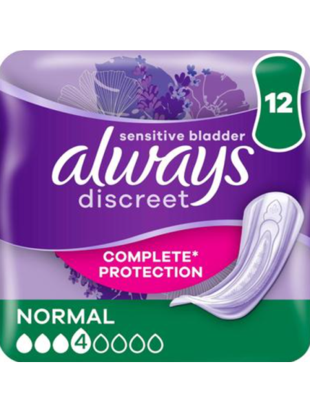 Прокладки при недержании мочи Always Discreet Normal 12шт