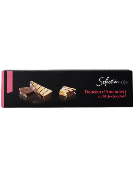 Печенье шоколадно-миндальное Carrefour Selection Douceur d'Amandes Surlit de chocolat 100 г