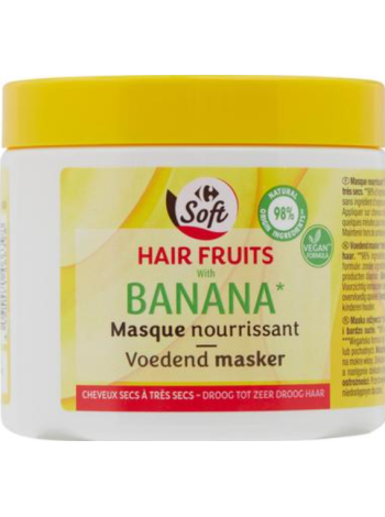 Маска для волос с экстрактом банана Carrefour Soft hiusnaamio Banana 400 мл