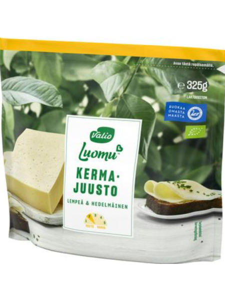 Органический сливочный сыр  Valio Luomu kermajuusto 325г без лактозы