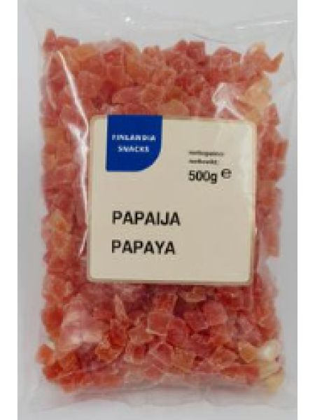 Сушеные кусочки папайи Finlandia Snacks 500г