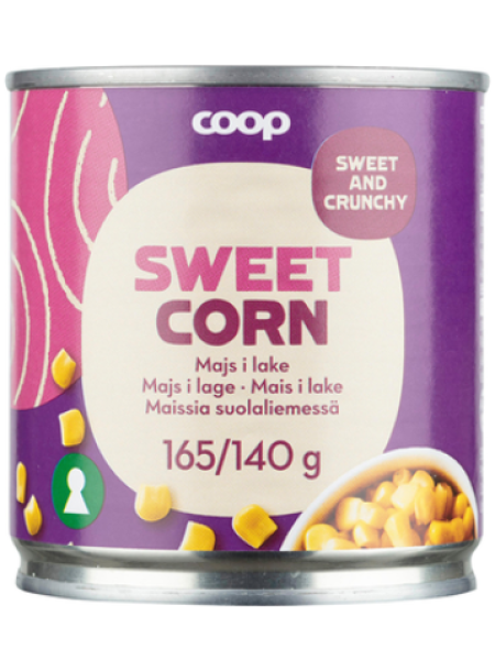 Кукурузные зерна в рассоле Coop maissia suolaliemessä 165/140 г