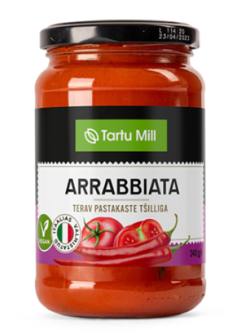 Соус для пасты TARTU MILL Arrabbiata 340 г  без глютена, без лактозы