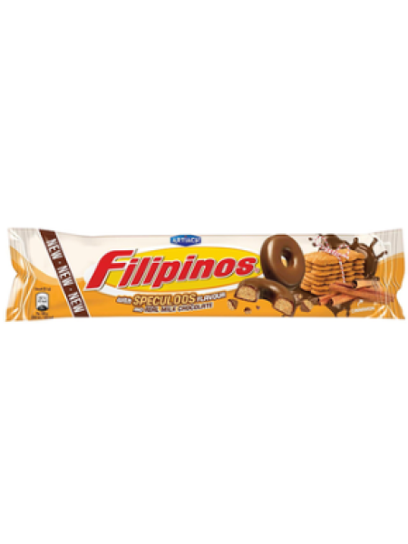 Пряное печенье с глазурью из молочного шоколада Filipinos 128г