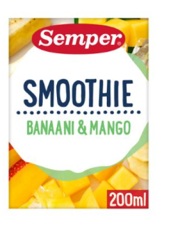 Детский смузи банан-манго Semper banaani-mango 200 мл с 12 месяцев