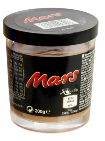 Шоколадная паста Mars 200г в стекле