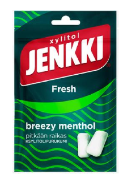 Жевательная резинка Jenkki Fresh Breezy с ментолом и ксилитом 35г