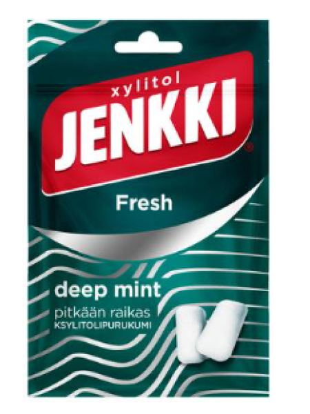 Жевательная резинка Jenkki Fresh Deep Mint с ксилитом 35г