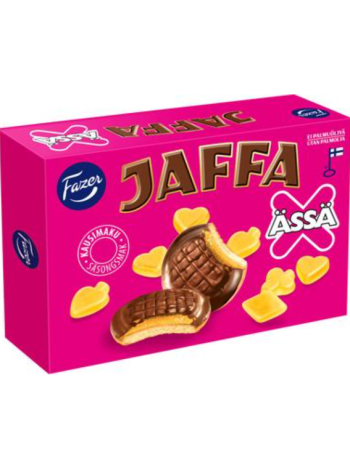 Печенье с мармеладной начинкой Fazer Jaffa Ässä leivoskeksi 300г персик ананас