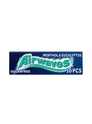 Жевательная резинка без сахара со вкусом ментола и эвкалипта Airwaves Menthol & Eucalyptus (14 г)