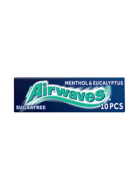 Жевательная резинка без сахара со вкусом ментола и эвкалипта Airwaves Menthol & Eucalyptus (14 г)