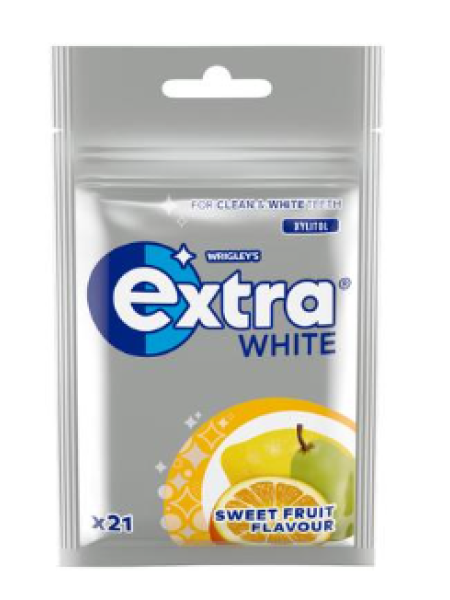 Жевательная резинка без сахара с фруктовым вкусом Extra White Sweet Fruit 29г