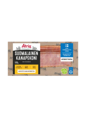 Куриный бекон по-фински Atria Suomalainen Kanapekoni 120г