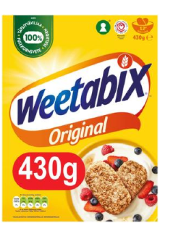 Цельнозерновые пшеничные хлопья Weetabix Original 430 г