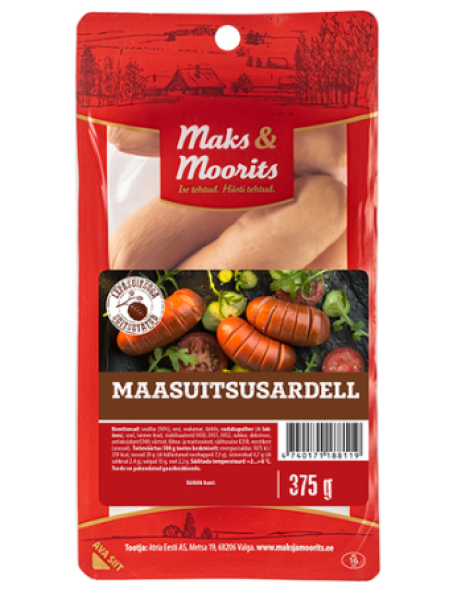 Деревенские копченые сардельки MAKS & MOORITS Maasuitsusardell 375 г