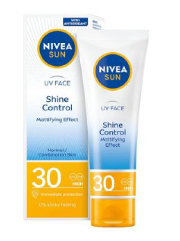 Солнцезащитный крем для лица с высокой и эффективной защитой NIVEA SUN UV Face Shine Control Cream SK 30 50мл