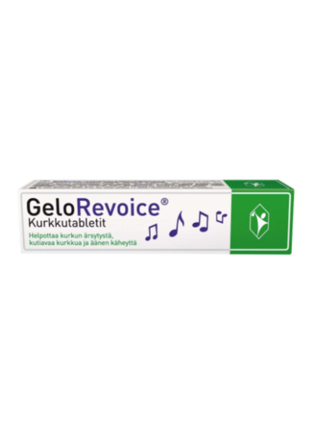 Пастилки от боли в горле GELOREVOICE 20шт смородина - ментол  