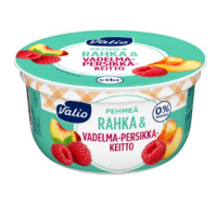 Мягкий творожок Valio pehmeä rahka & vadelma-persikkakeitto 150г малина персик без лактозы