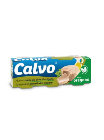 Тунец в оливковом масле с орегано Calvo oliiviöljy & oregano tonnikala 3х80/52г