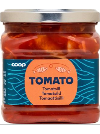 Кусочки селедки в томатном соусе Coop tomaattisilli 490г