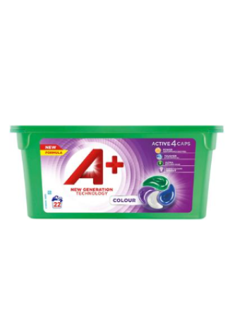 Капсулы для стирки цветного белья A+ Active4 Caps 22шт