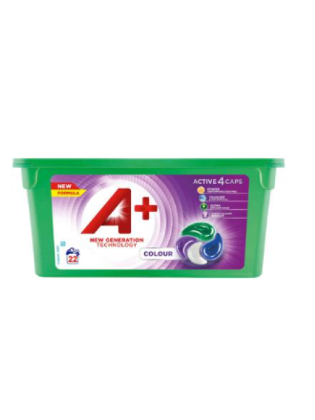 Капсулы для стирки цветного белья A+ Active4 Caps 22шт