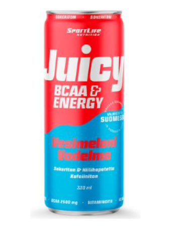 Газированный безалкогольный напиток SportLife Nutrition Juicy BCAA 330 мл Арбуз/Малина