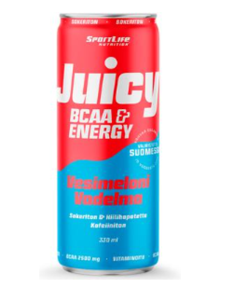 Газированный безалкогольный напиток SportLife Nutrition Juicy BCAA 330 мл Арбуз/Малина