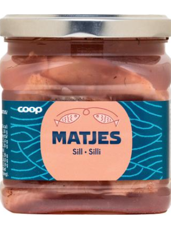 Кусочки сельди в соусе матье Coop matjessilli 500/240г