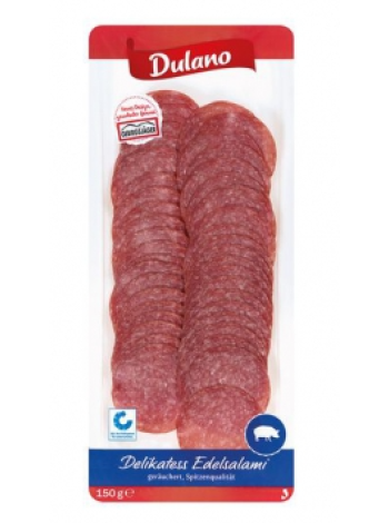 Деликатесная колбаса салями Dulano Salami 150г в нарезке