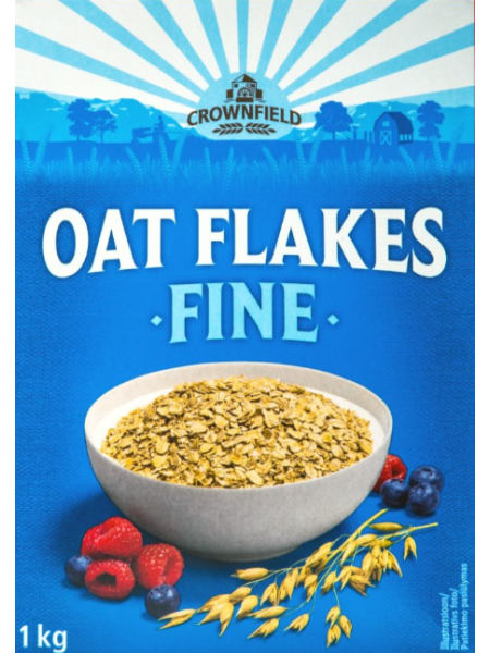 Овсяные хлопья быстрого приготовления Crownfield Oat Flakes Fane 1 кг