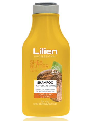 Шампунь для сухих и поврежденных волос LILIEN SHEA BUTTER 350мл с маслом Ши