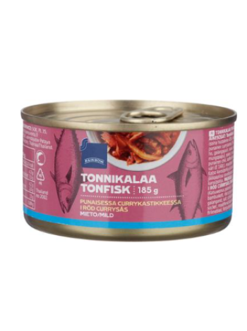 Тунец в красном соусе карри Rainbow Tonnikalaa 185/80 г 