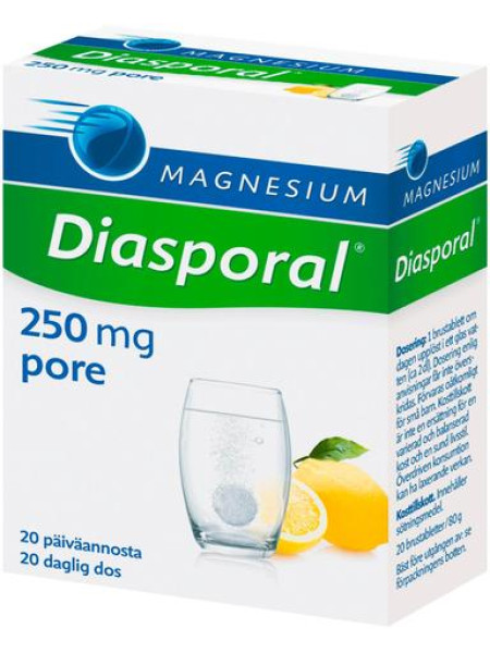 Витамины с магнием Diasporal Activ Magnesium 250мг 20 шипучих таблеток