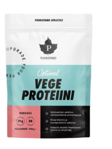 Протеиновый порошок Puhdistamo Athletics Optimal Vege 600 г клубника