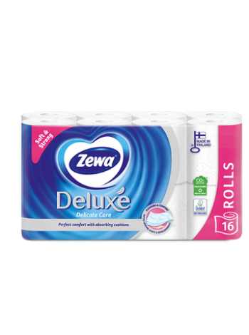 Трехслойная туалетная бумага Zewa Deluxe 16 рулонов