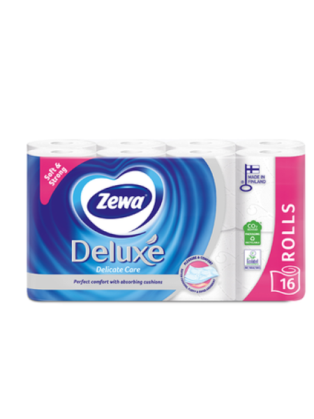 Трехслойная туалетная бумага Zewa Deluxe 16 рулонов