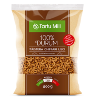 Паста цельнозерновая твердых сортов TARTU MILL "Chiffari lisci" 500г