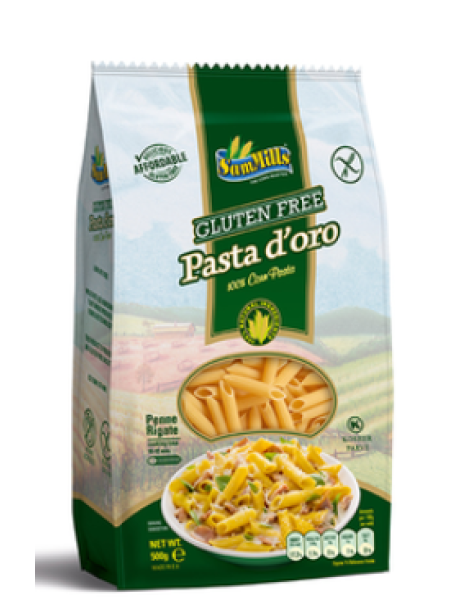 Макароны Пенне Ригате Penne Rigate Pasta D' Oro 500г без глютена 