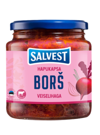Борщ из свежей капусты с говядиной SALVEST Värskekapsaborš veiselihaga 530 г