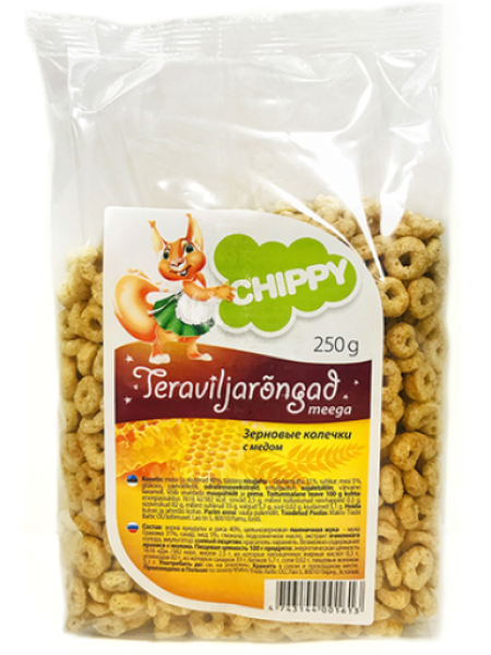 Зерновые колечки с мёдом Chippy teraviljarõngad meega 250г