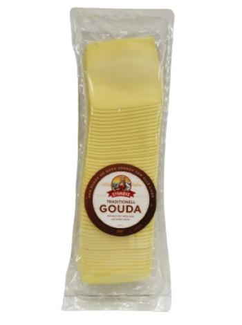 Сыр гауда Synnove Gouda Cheese slices 1000г в нарезке